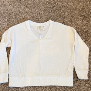Style Rack Cream V-Neck Women's Sweater